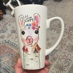 Natural Life Floral Llama Mug